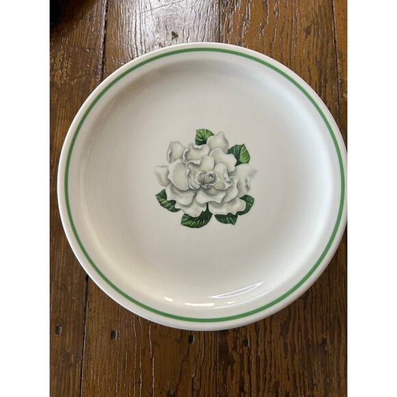 Vintage Syracuse China Whitfield Gardenia pattern dinner plates, Set of 8 - Picture 1 of 5